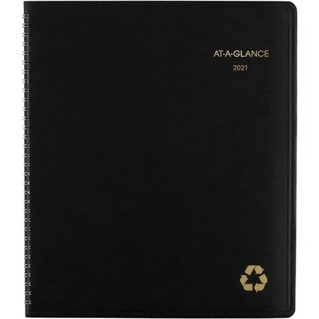 AT-A-GLANCE At a Glance AAG70260G05 Recycled Monthly PCW Planner; Black 70260G05